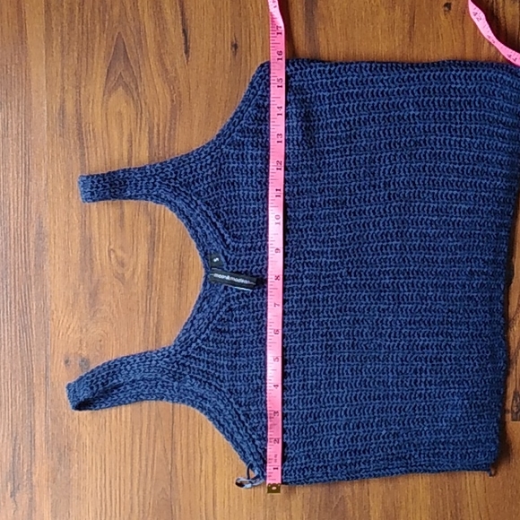 Sale! Moon & Madison Blue Crochet Tank Top S - Picture 3 of 5